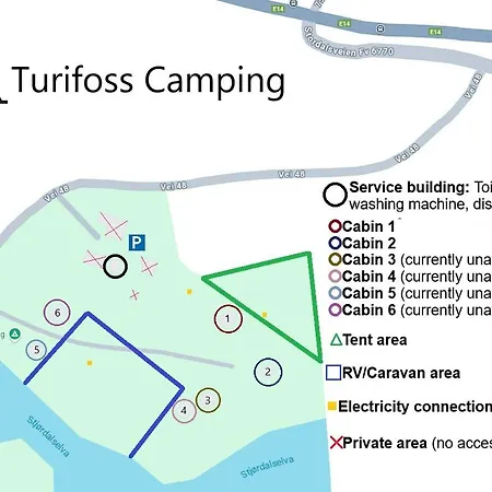 营地 Turifoss Tent Pitch
