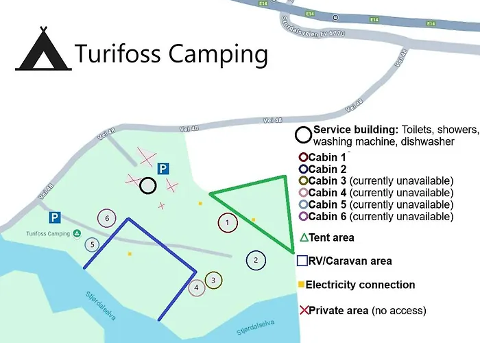 营地 Turifoss Tent Pitch